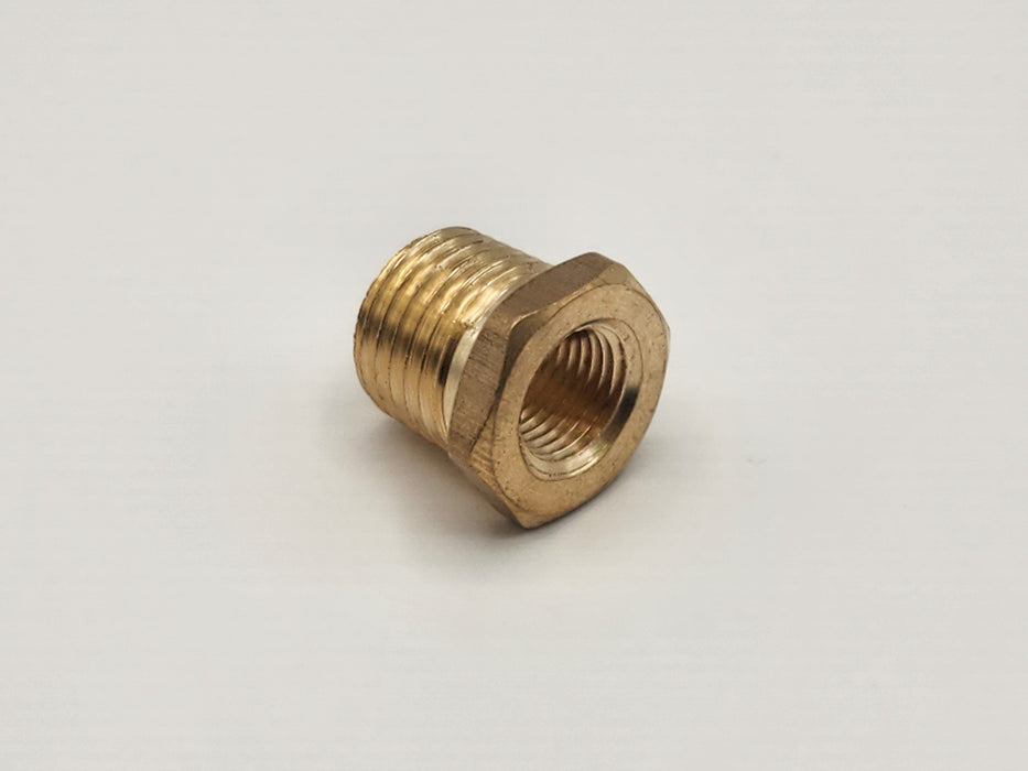 Fitting, Brass, Bushing, 1/4" Male x 1/8" Female NPT