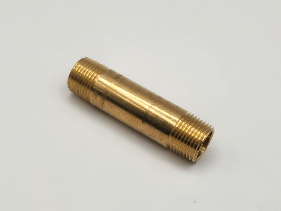 Fitting, Brass, Male Long Nipple, 3/8" Male NPT x 2.50"