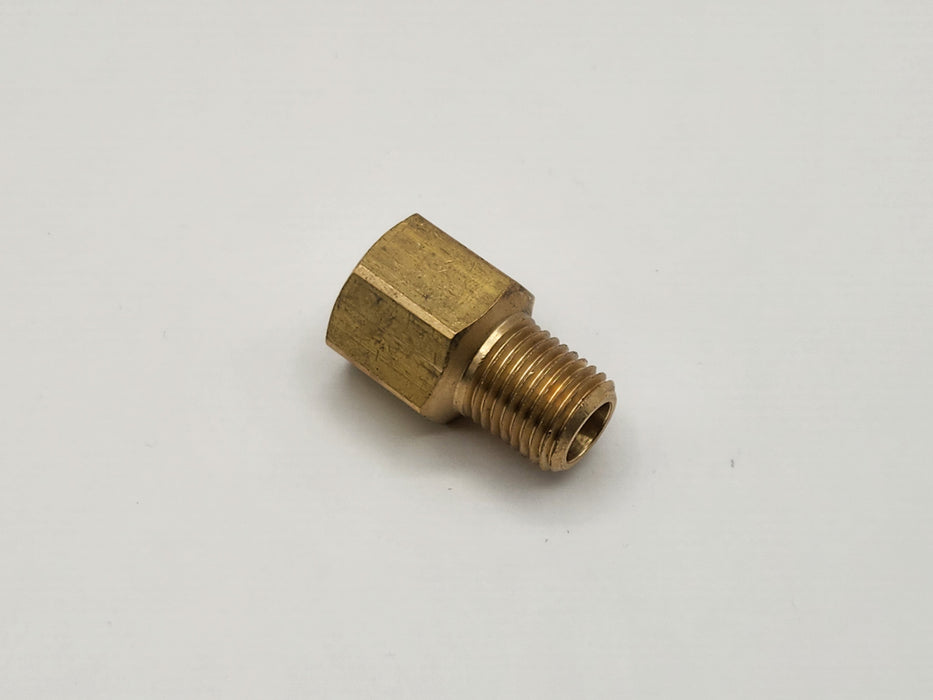 Fitting, Brass, Male x Female Connector, 1/4" Male x 1/4" Female NPT