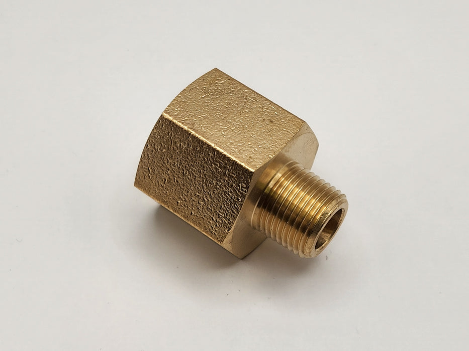Fitting, Brass, Male x Female Reducing Connector, 3/4" Male x 3/8" Female NPT