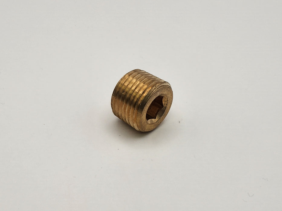 Fitting, Brass, Countersunk Internal Hex Head Plug, 1/2" Male NPT