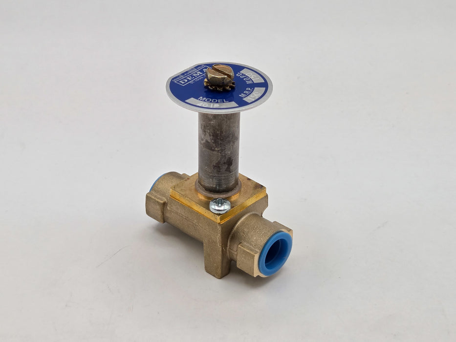 DEMA Brass Direct Acting Solenoid Valve, Normally Closed, 1/4" 150 PSI Buna w/ Nameplate, Less Coil