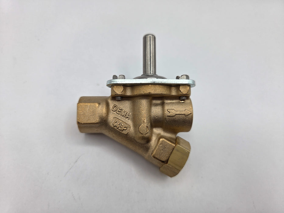 DEMA Brass Diaphragm Solenoid Valve, Normally Closed, 3/8" 125 PSI EPDM, Less Coil