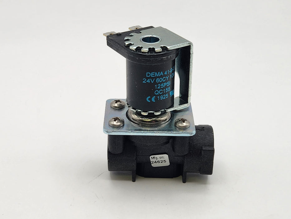 DEMA Celcon Diaphragm Mini Solenoid Valve, Normally Closed, 3/8" 125PSI EPDM, 24V AC Coil