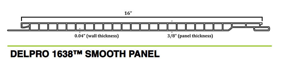 DelPro 1638 Interlocking Smooth Wall & Ceiling Paneling, 16