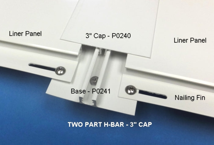 Extrutech 3" Wide Two-Part H-Bar Cap