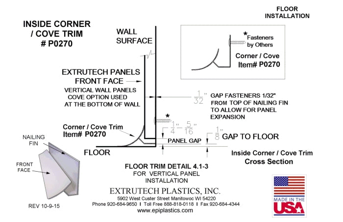 Extrutech Inside Corner