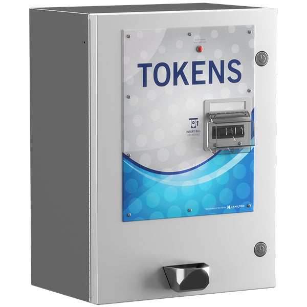 HAMILTON AI11HZZQZZCZZZZ 1200FL-S Front-Load Changer, Mars Validator, C-2000 Controller, 4800 Quarter Capacity w/Quarters Faceplate, Weather Shield, Stainless Cabinet