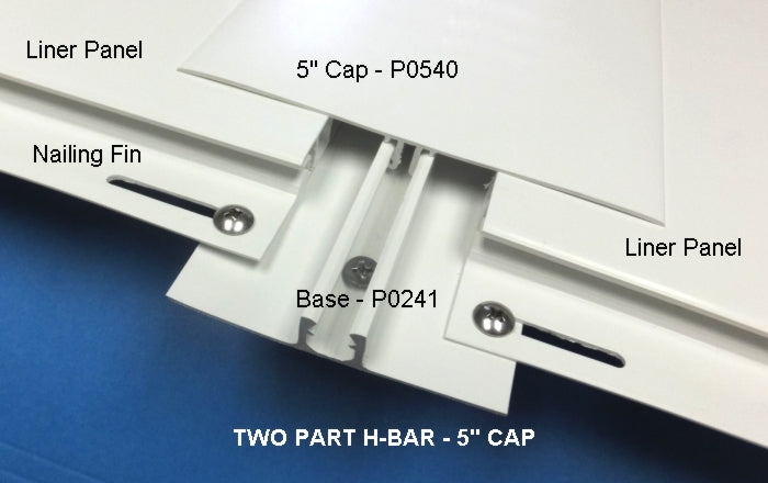 Extrutech 5" Wide Two-Part H-Bar Cap