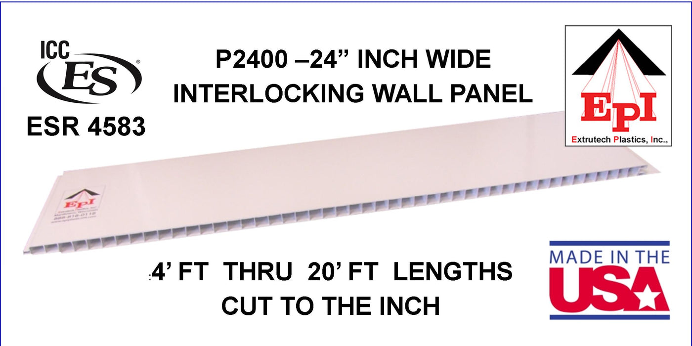 Extrutech 1/2" x 24" Flat Panel