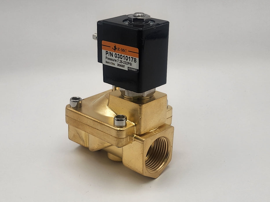 PDQ 03010178 VALVE,3/4",BRASS,2-WAY,NC,232PSI