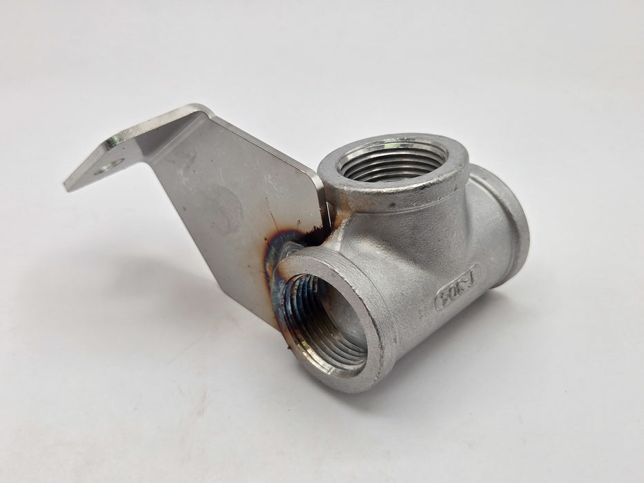 PDQ 03050033 TEE,1"NPT,W/HP-MOUNT-TAB,SST,LW20