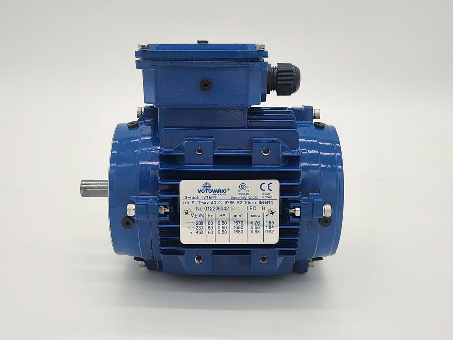 PDQ 04120068 MOTOR,.5HP,1680,IEC71,208/460,TENV,FL