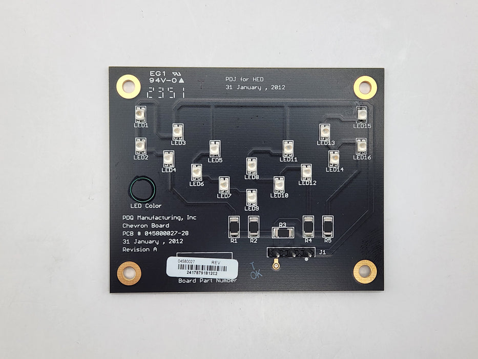 PDQ 04580027 CIRCUIT-BOARD,LED,CHEVRON,GREEN