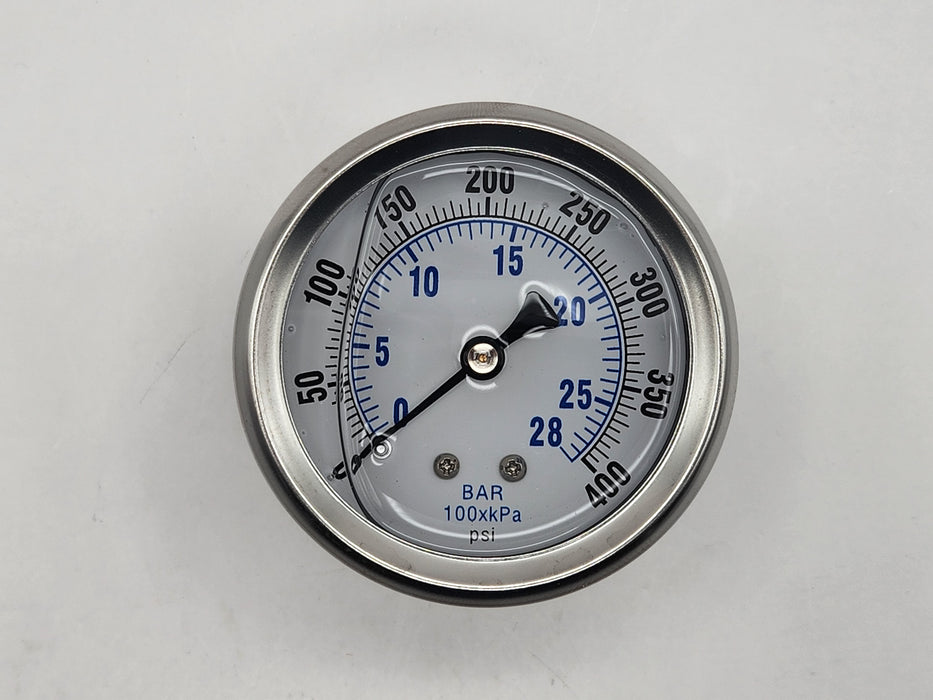 PDQ 25046 GAUGE,PRES,0-400PSI,1/4NPT,CBM,LIQ,2.50"