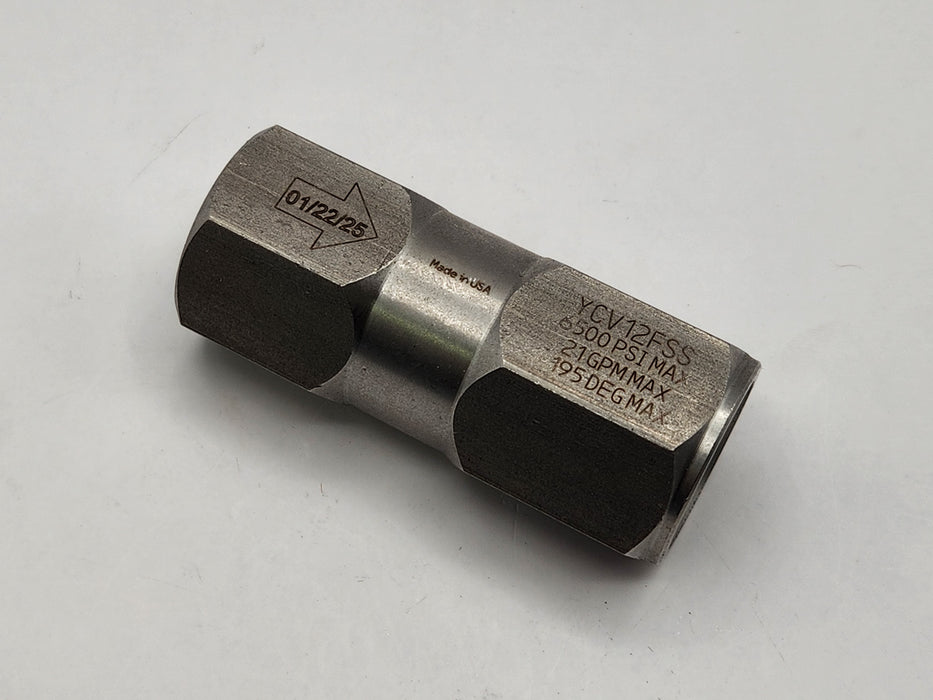 PDQ 63142 VALVE,CHECK,1/2FPT,3200PSI,LIQ,SST