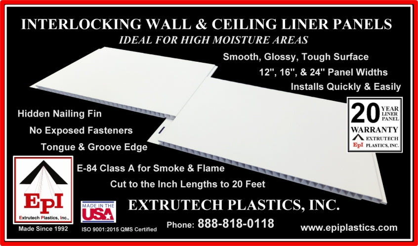 Extrutech 1/2" x 12" Flat Panel